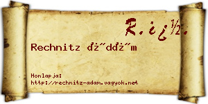 Rechnitz Ádám névjegykártya